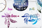 Bohema Spirit font and illustrations, a Script Font by BlackCatsMedia (Thumbnail 6 of 9)