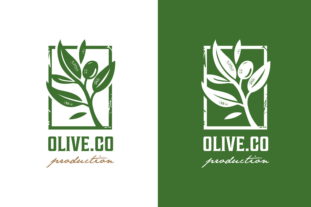 Olive Oil Extract On Frame Logo, a Branding & Logo Template by funpixel