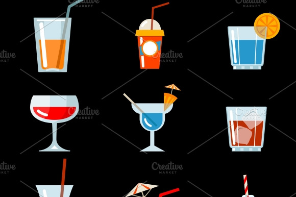 Vector Cocktail Party Icons