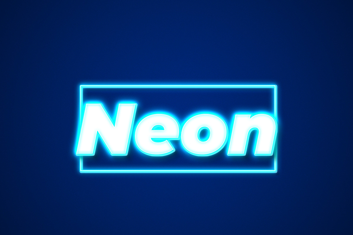 Cyan Neon Light - 3D Text Effect, a Layer Style Add-On by yokbisayok (Photo 3 of 4)