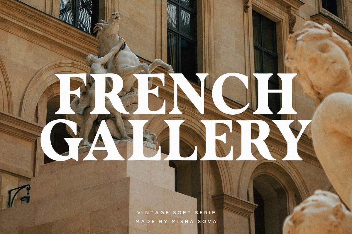 FRENCH GALLERY - vintage soft serif, a Serif Font by Misha Sova (Photo 1 of 11)