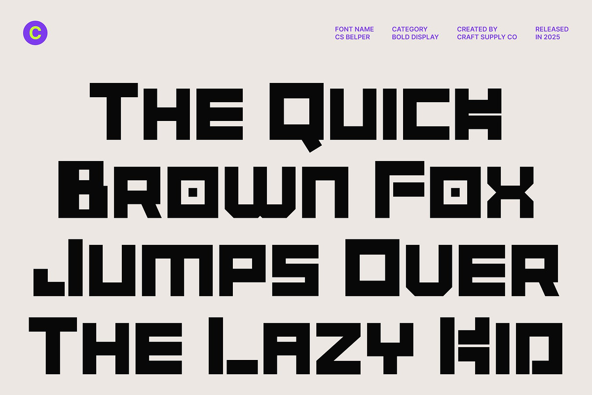 CS Belper – Futuristic Font, a Sans Serif Font by Craft Supply Co. (Photo 7 of 8)