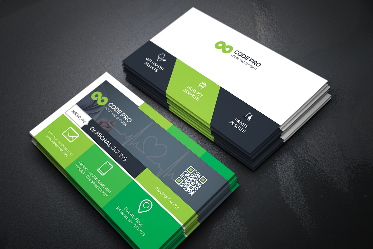 2 in 1 Business Cards, a Business Card Template by Genereux Art (Photo 5 of 8)