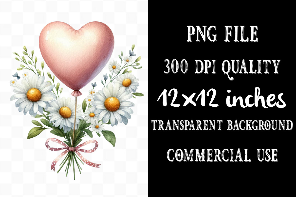Wedding Hearts with Flowers Clipart, an Illustration by Designking (Photo 4 of 4)