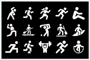Sports Fitness Icons Logo, a Solid Icon by Vectorium Studio (Thumbnail 4 of 16)