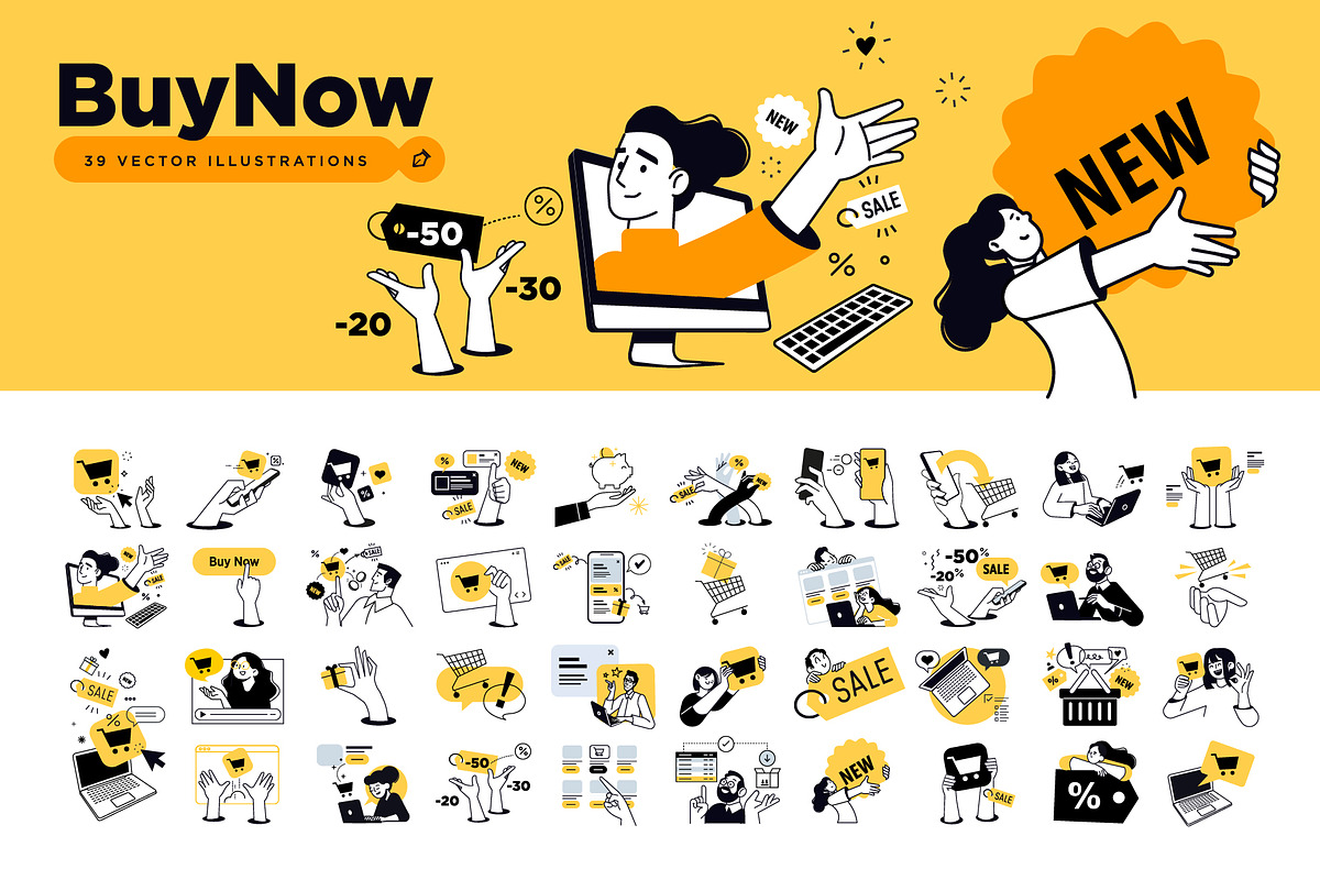 Buy Now, a Person Illustration by PureSolution (Photo 1 of 6)