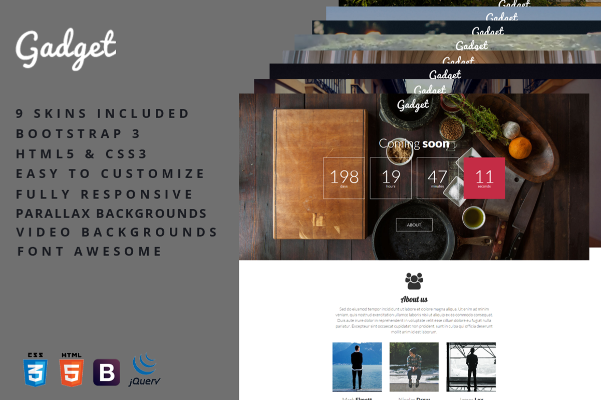 Gadget - Coming Soon Template, a Bootstrap Template by Studio Ember