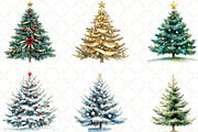 Christmas Tree And Gift Watercolor, an Illustration by Black Bird Studio (Thumbnail 4 of 6)
