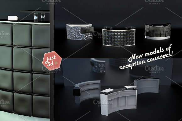 3D Models Of Reception Desks