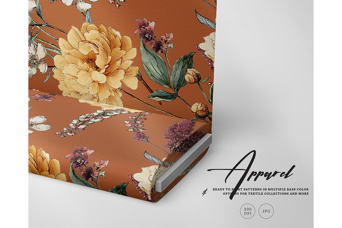 Victorian vintage botanical textile, a Pattern Graphic by Milatoo (Photo 8 of 9)