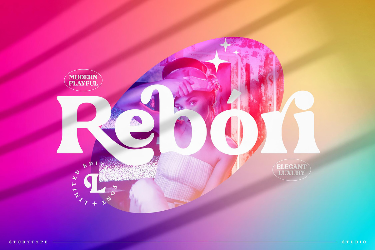 Rebori Modern Serif Font, a Script Font by Storytype Studio (Photo 1 of 8)