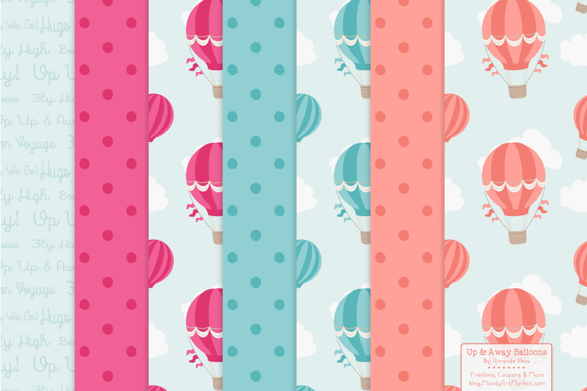 Bohemian Hot Air Balloons & Patterns, an Illustration by Amanda Ilkov (Photo 5 of 5)