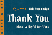 Klaus – A Playful Serif Font, a Serif Font by Hole Hope Design (Thumbnail 8 of 8)