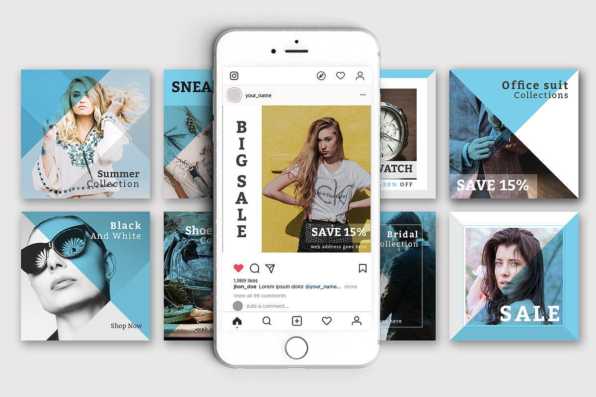 Fashion Sale Social Media Pack, a Social Media Template by ZAAS (Photo 2 of 6)