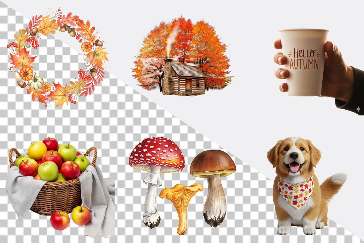 Cozy Fall Autumn Sublimation Clipart, an Illustration by SVGArt (Photo 7 of 8)
