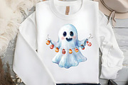 Cute Halloween Ghost Clipart, an Illustration by DreamCafeArt (Thumbnail 5 of 7)