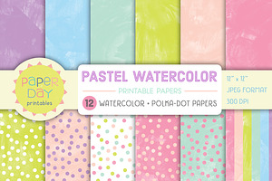 Pastel Watercolor Paper Pack
