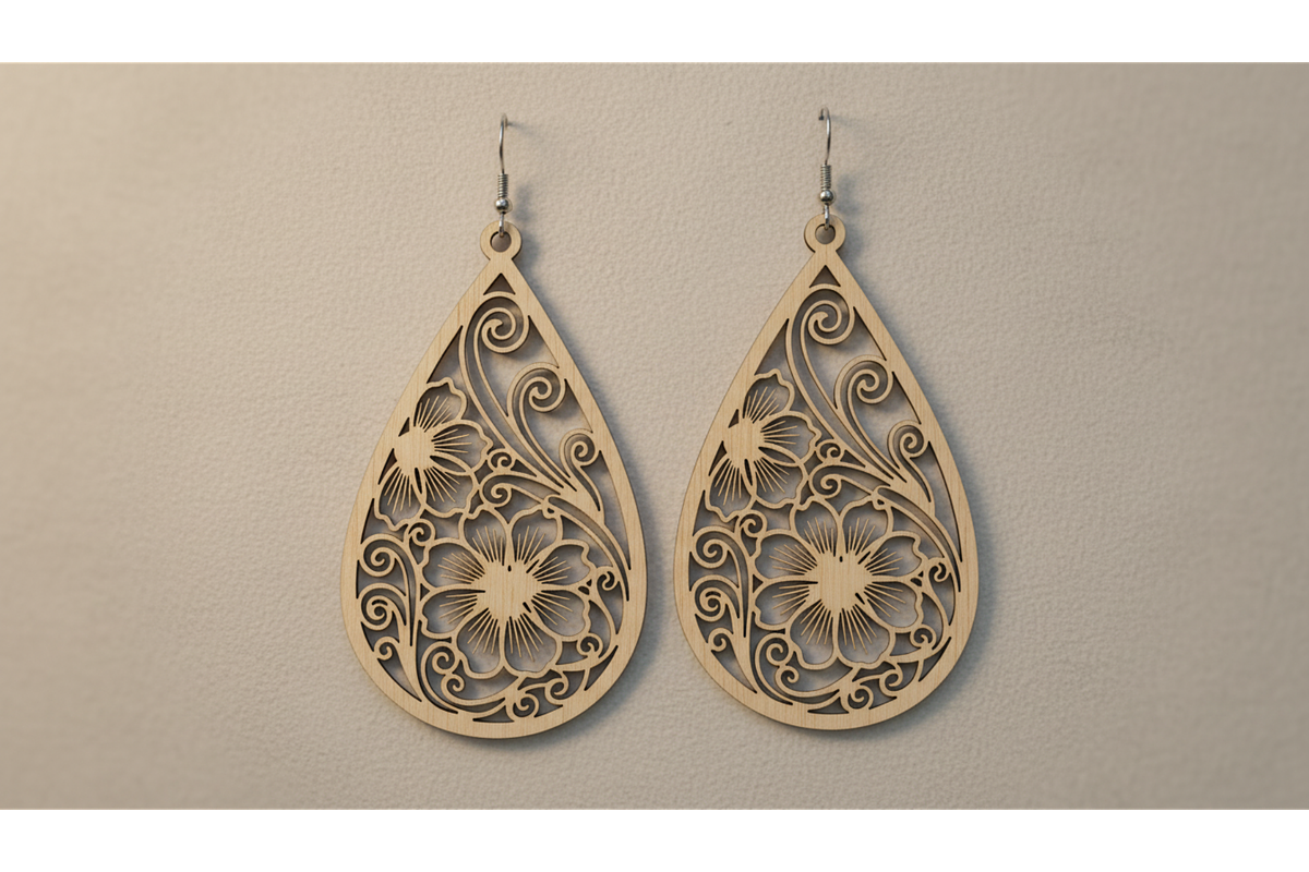 Bloom Laser Earring Bundle, a Graphic by musafir_fashion (Photo 2 of 11)