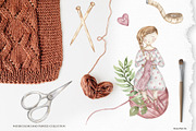 Watercolor Knitting Collection, a Work Illustration by MayaNavits (Thumbnail 2 of 13)