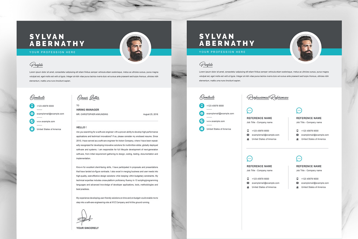 Clean CV / Word Resume Template, a Resume Template by ResumeInventor