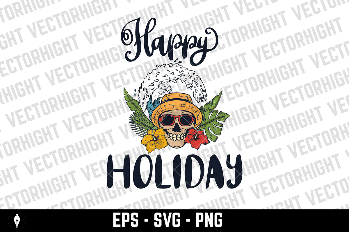 Happy Holiday. Summer design, an Object Illustration by Vectorhight