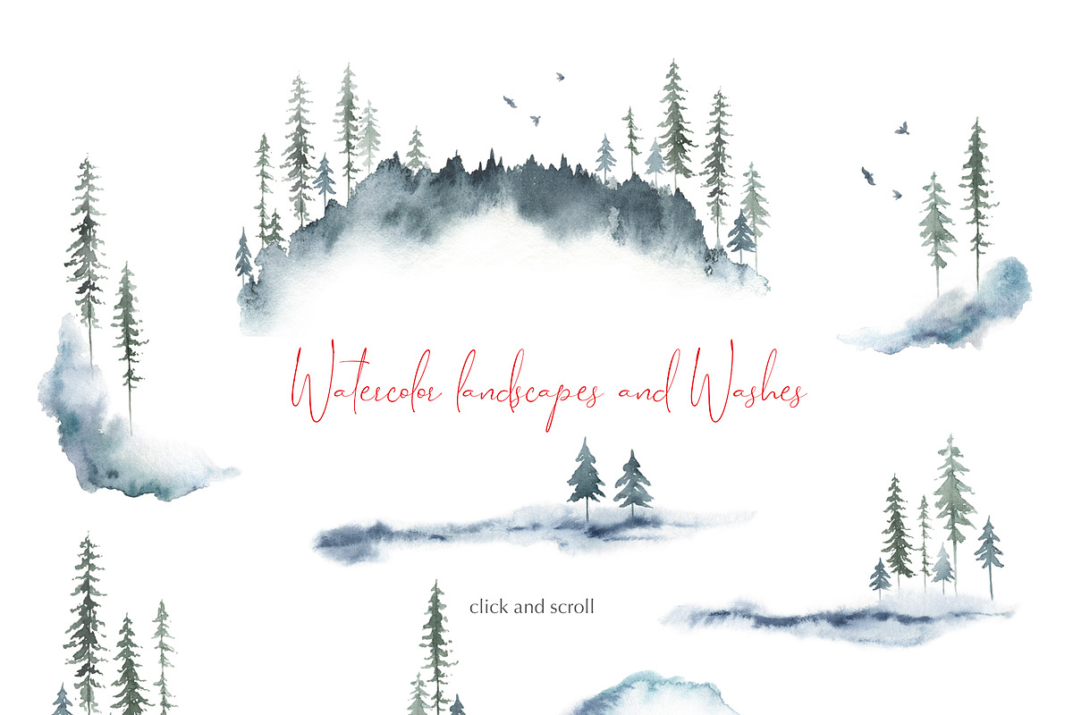 Christmas time 2. Watercolor clipart, an Animal Illustration by Elena Medvedeva (Photo 4 of 10)