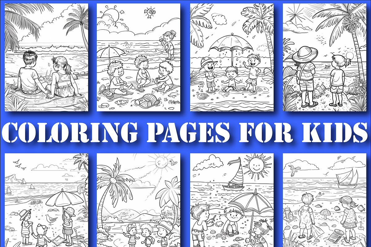 Summer Coloring Pages for Kids, a Seasonal Illustration by Design Zone (Photo 5 of 7)