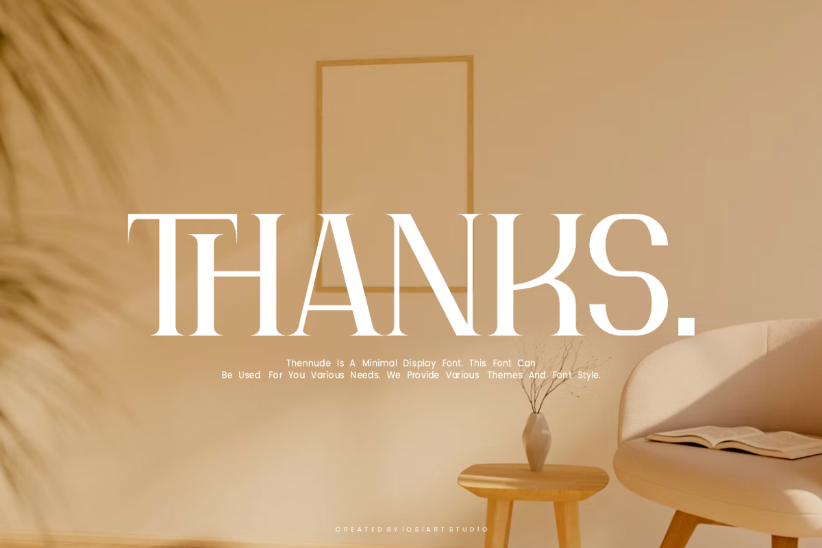 Thennude - Minimal Serif Font, a Serif Font by Iqsiart Studio (Photo 7 of 7)