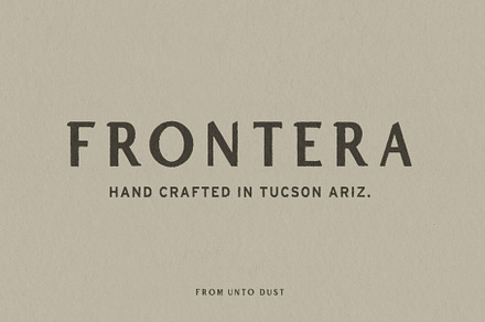 Frontera Hand Crafted Font, a Handwritten Font by Unto Dust