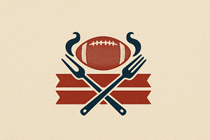American football tailgate party gra, an Illustration by Dvoevnore photos