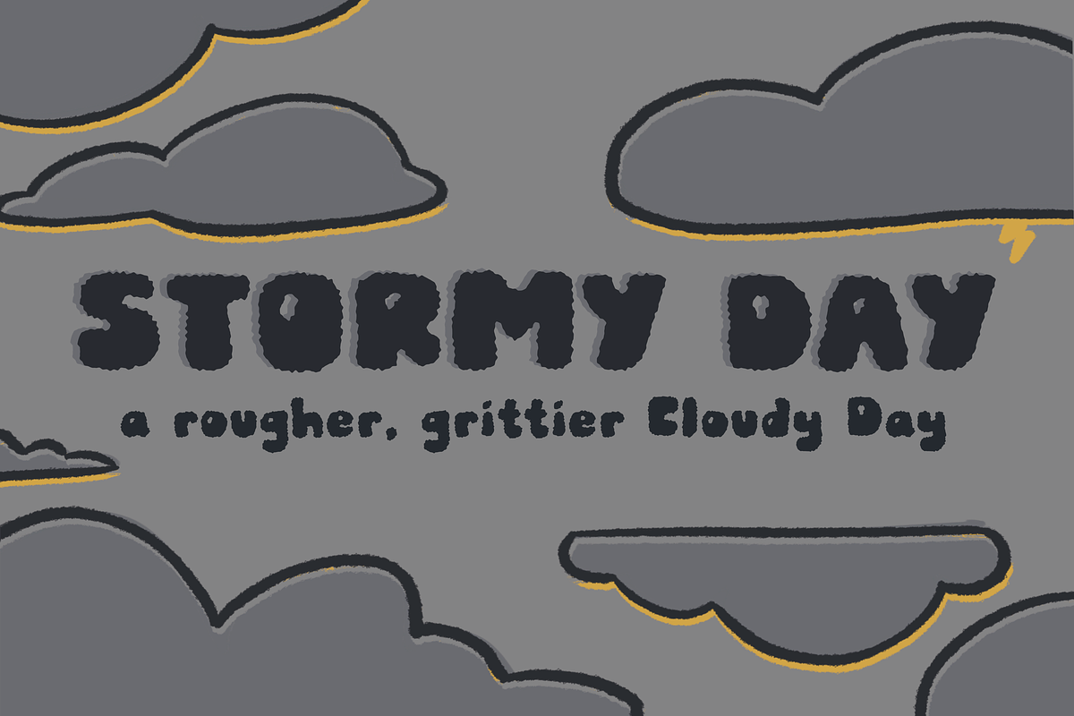 Cloudy + Stormy Day Bundle, a Handwritten Font by JillianDeGrieIllustration (Photo 6 of 8)