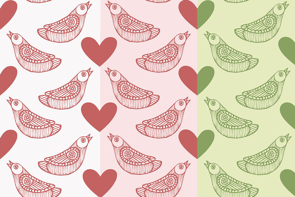 Vintage lily flowers and love birds, a Templates & Theme by Mehendra Art (Photo 3 of 3)