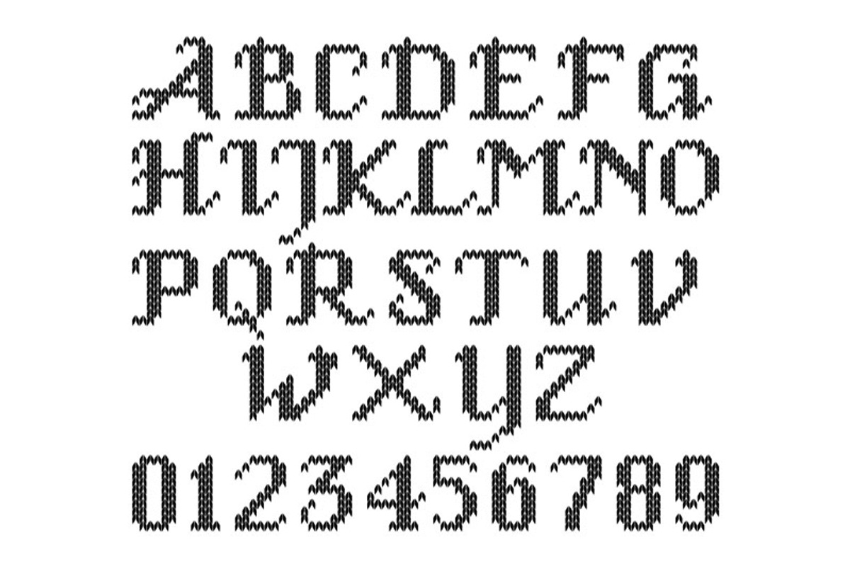 Knitted alphabet, a Background Graphic by Aromeo