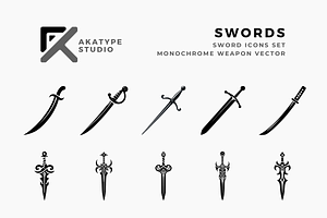Swords Icon Vector, an Icon by Akatype Studio