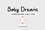 Baby Dreams - Kids font, a Handwritten Font by JuliyArt (Thumbnail 1 of 12)