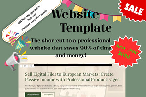 Custom website Design in 24 Hr., a Landing Page Template by Opor