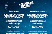 Adrenaline Brush Typeface, a Sans Serif Font by Ian Barnard (Thumbnail 5 of 5)