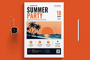 Summer Pool Party Flyer Template, a Flyer Template by MightyDesign (Thumbnail 1 of 8)