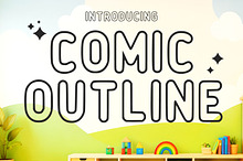 Comic Outline – Kids Outline Font