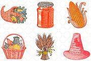 Hand Drawn Thanksgiving Clipart PNG, an Illustration by Black Bird Studio (Thumbnail 4 of 6)