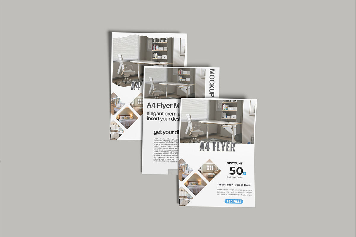 A4 Flyer Mockup, an Advertising Mockup by lamorastudio (Photo 8 of 12)