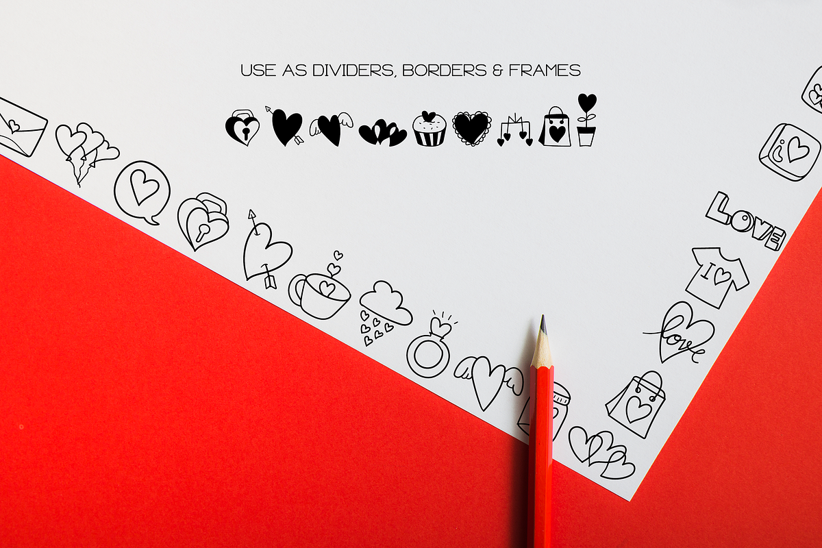 Love Doodles - Dingbats Font, a Symbol Font by WADLEN (Photo 7 of 7)