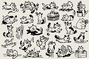 Cat Days: 100 Textured Kitties Pack, an Animal Illustration by Veyla (Thumbnail 4 of 14)