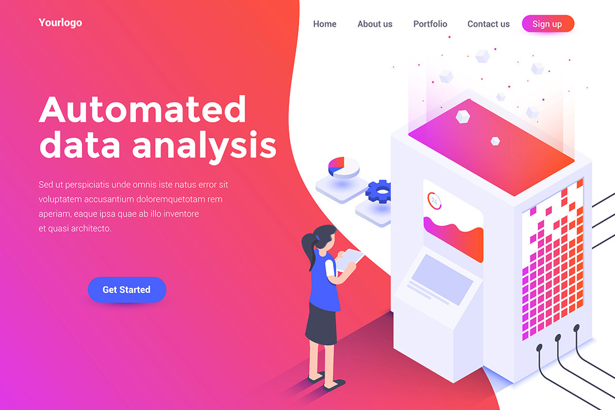 Modern flat design isometric concept, a Person Illustration by Creative Graphics (Photo 3 of 12)