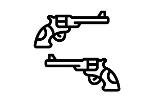 Guns musket black cion, an Outline Icon by Creative priyanka