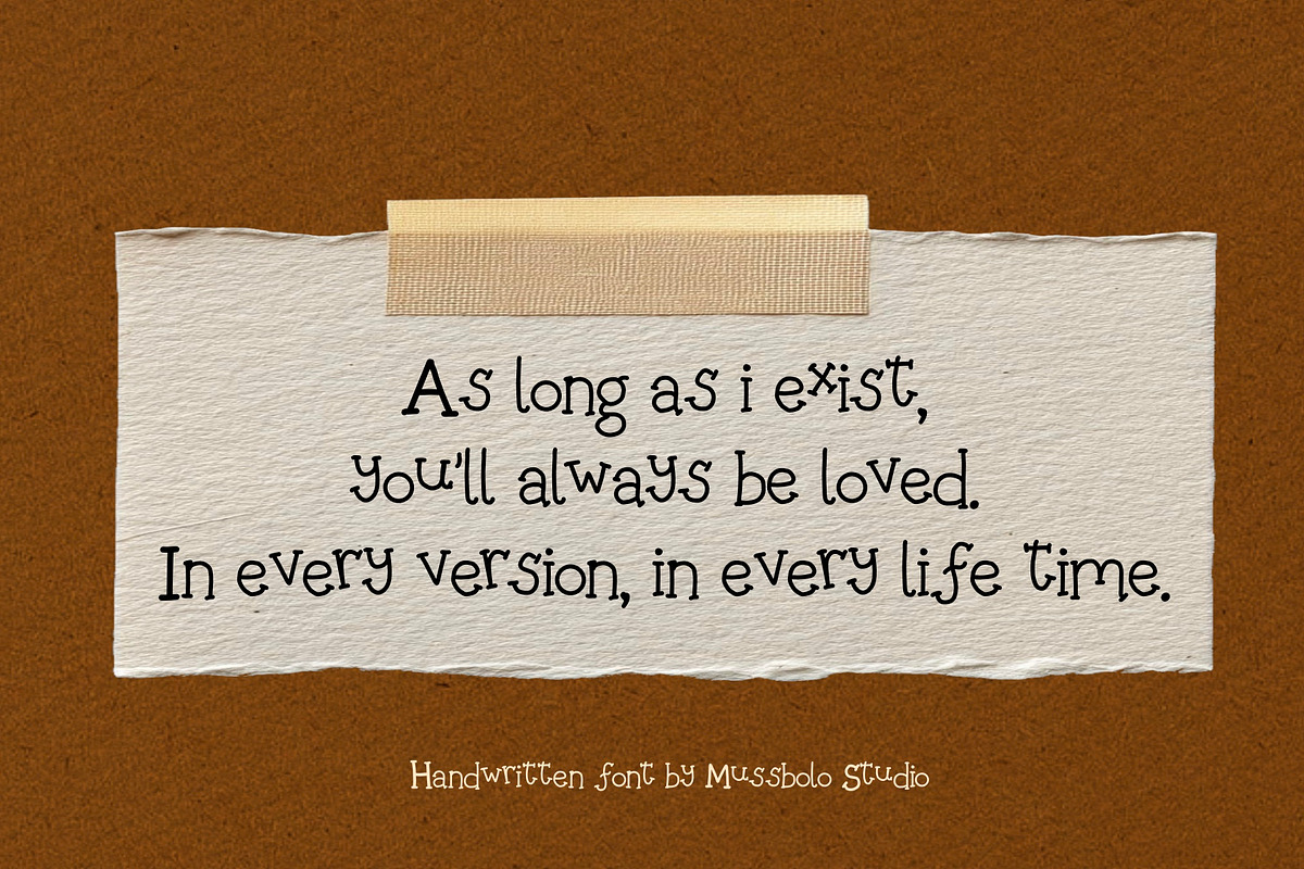 Cute Pen Handwritten Font, a Handwritten Font by Mussbolo Studio (Photo 2 of 4)