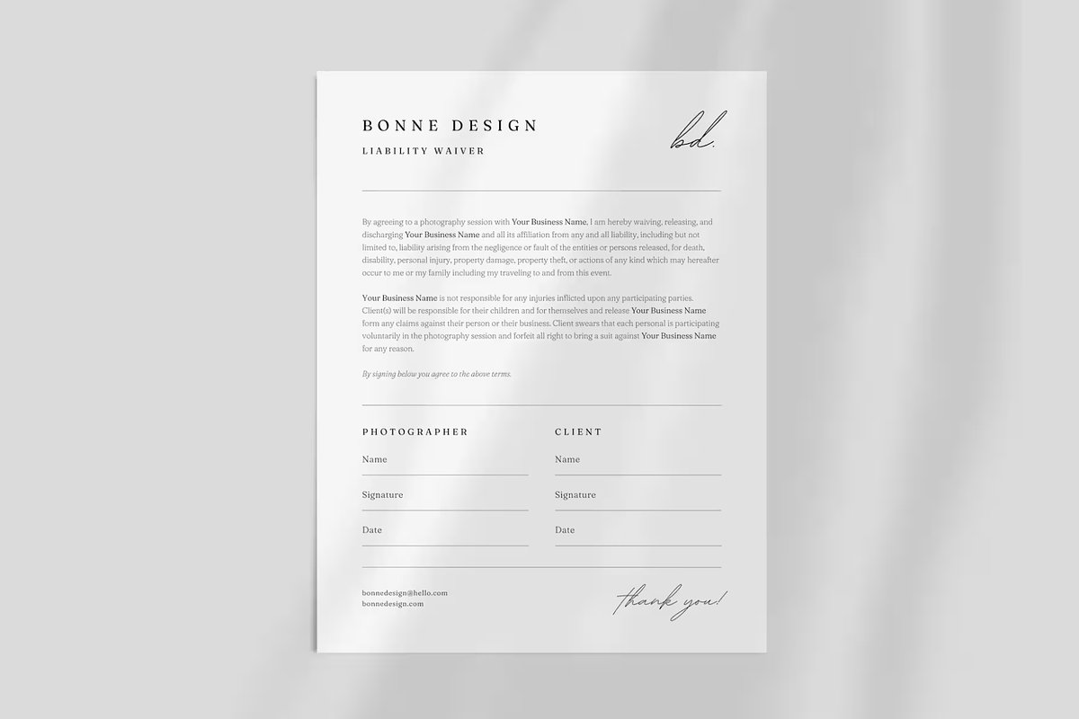 Photographer Forms Bundle Canva, a Marketing Template by frommakertomaker (Photo 6 of 13)