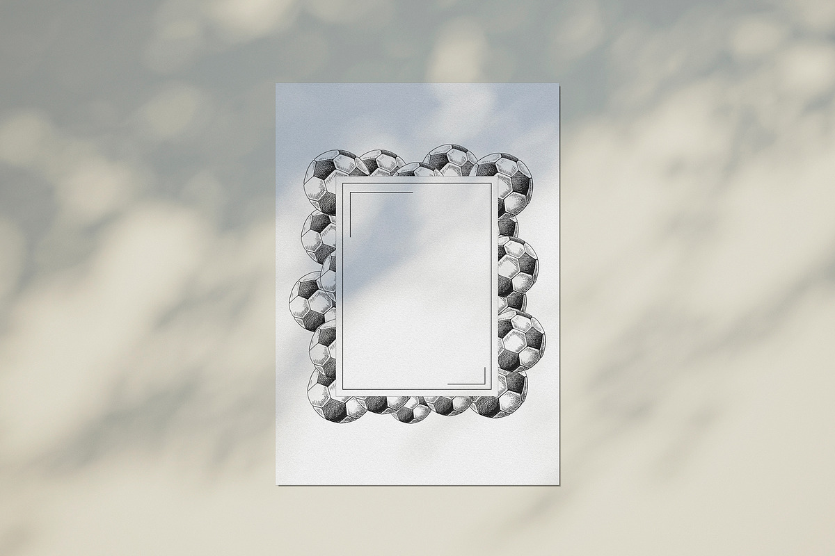 Football. Sketch, patterns and frame, an Object Illustration by Canatic (Photo 4 of 9)