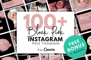 100 Black Pink Instagram Canva