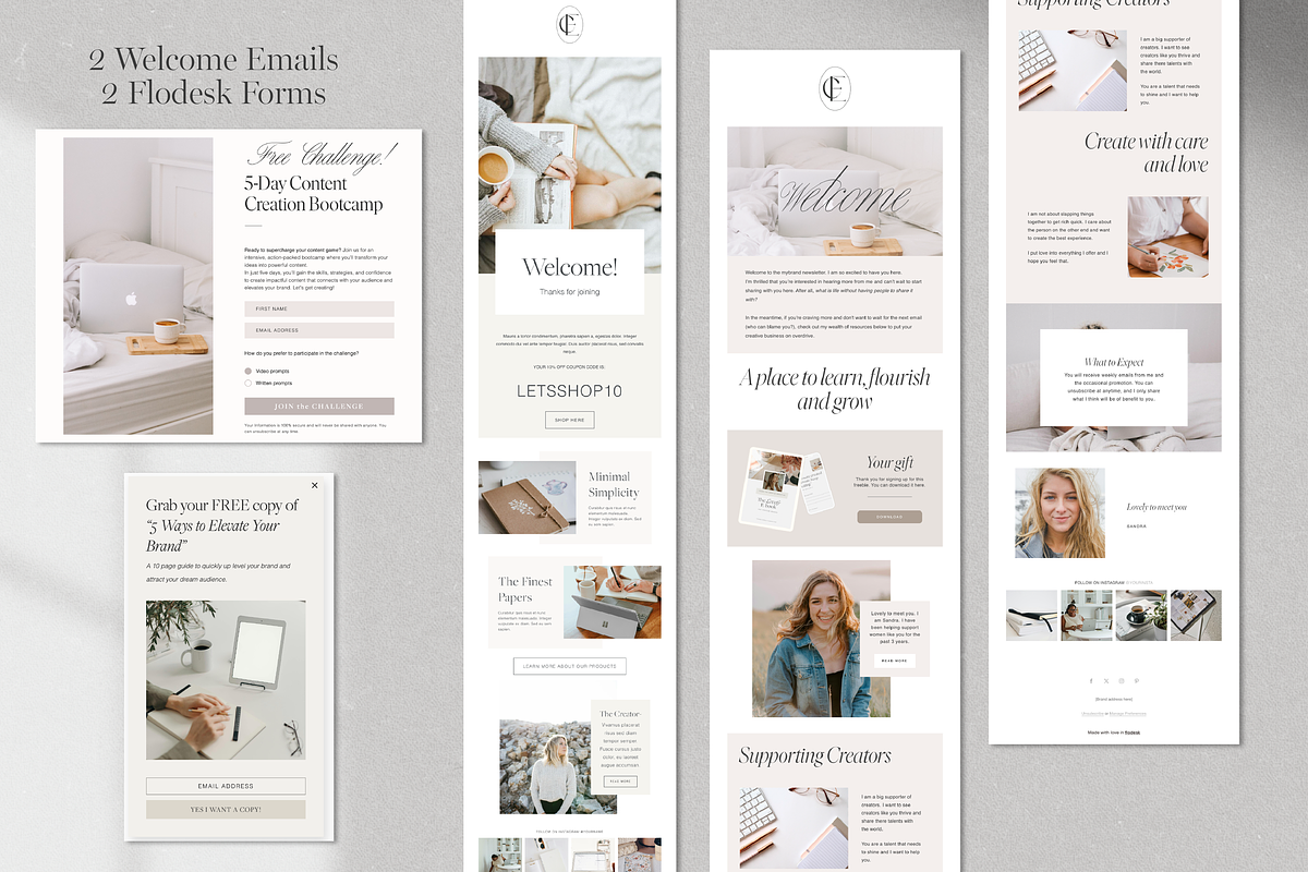 Flodesk Email Template Bundle, an Email Template by Tabitha Emma (Photo 3 of 10)